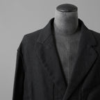 ZIGGY CHEN ジギーチェン / 24AW 美品 Raw-Edge Shoulders Three Button Jacket / ジャケット / 0M2430906 / size 46 (BLACK)