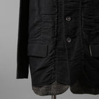 ZIGGY CHEN ジギーチェン / 24AW 美品 Raw-Edge Shoulders Three Button Jacket / ジャケット / 0M2430906 / size 46 (BLACK)