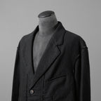 ZIGGY CHEN ジギーチェン / 24AW 美品 Raw-Edge Shoulders Three Button Jacket / ジャケット / 0M2430906 / size 46 (BLACK)