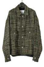 新品 READYMADE レディメイド / 21AW Tweed Shirt Jacket / RE-MX-KH-00-00-189 / size 2 (KHAKAI) シャネル ツイード ジャケット