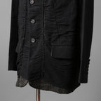 ZIGGY CHEN ジギーチェン / 24AW 美品 Raw-Edge Shoulders Three Button Jacket / ジャケット / 0M2430906 / size 46 (BLACK)