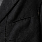 ZIGGY CHEN ジギーチェン / 24AW 美品 Raw-Edge Shoulders Three Button Jacket / ジャケット / 0M2430906 / size 46 (BLACK)