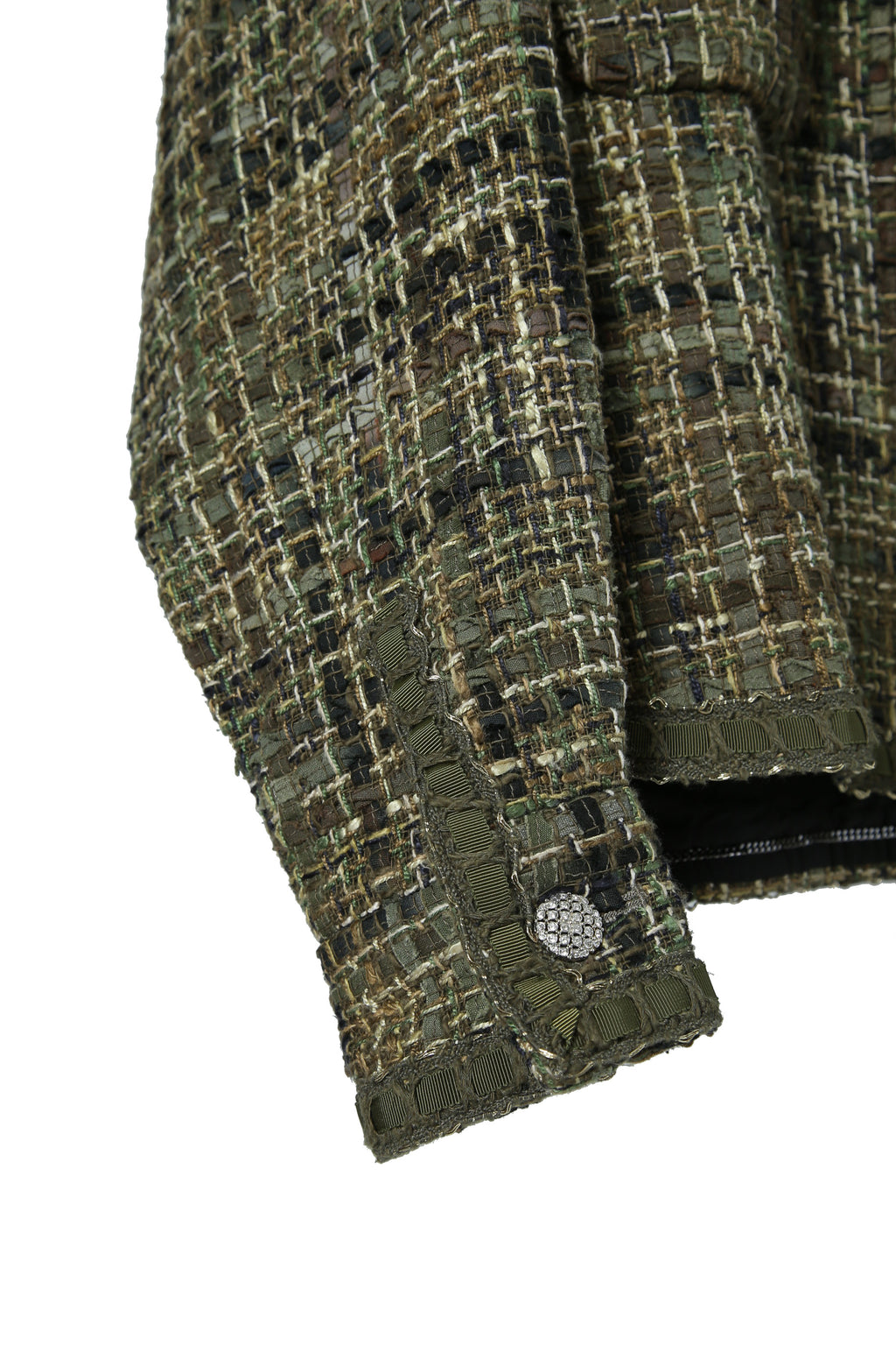 新品 READYMADE レディメイド / 21AW Tweed Shirt Jacket / RE-MX-KH-00-00-189 / size 2 (KHAKAI) シャネル ツイード ジャケット