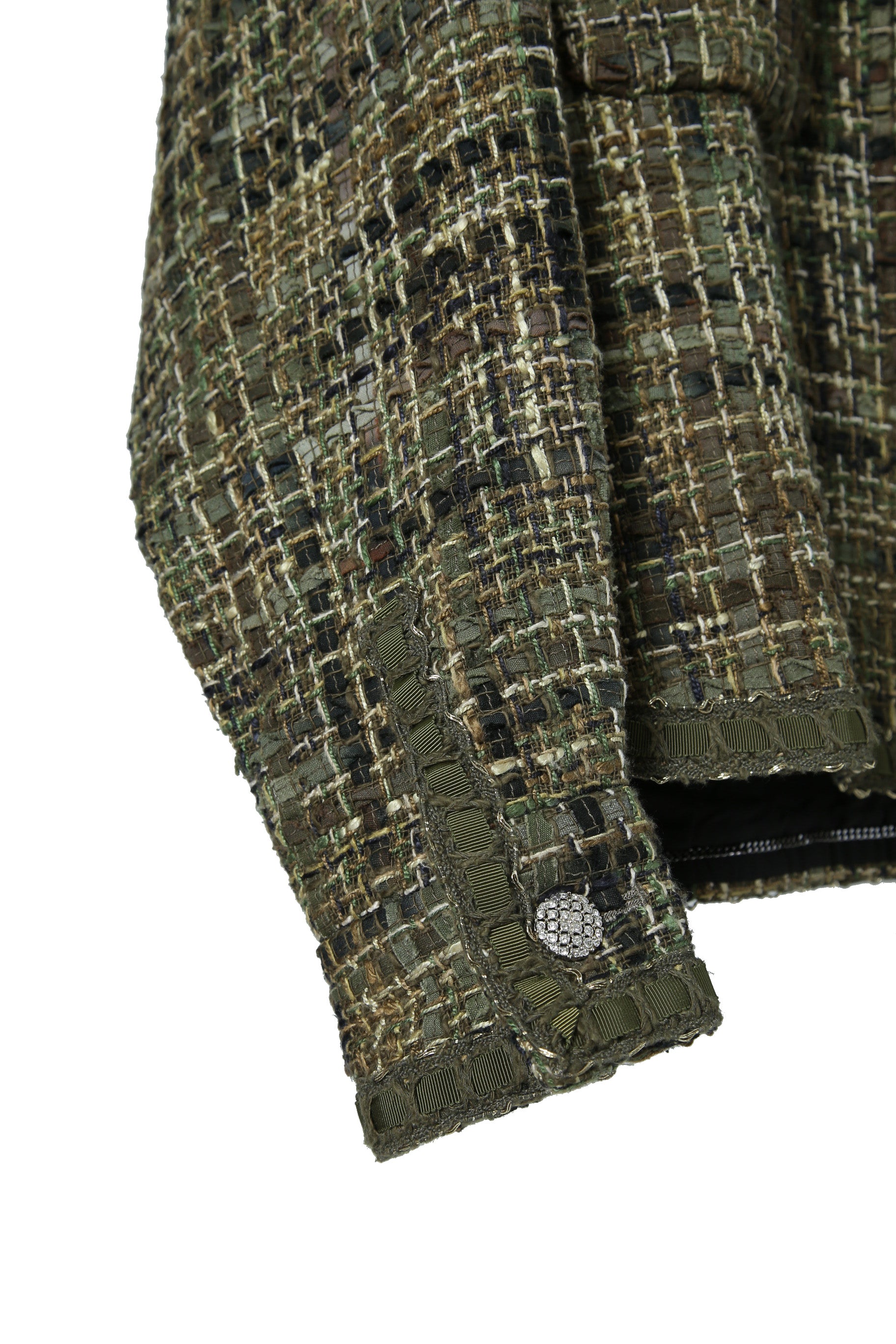 新品 READYMADE レディメイド / 21AW Tweed Shirt Jacket / RE-MX-KH-00-00-189 / size 2 (KHAKAI) シャネル ツイード ジャケット
