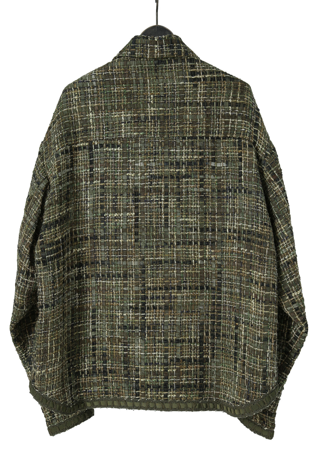 新品 READYMADE レディメイド / 21AW Tweed Shirt Jacket / RE-MX-KH-00-00-189 / size 2 (KHAKAI) シャネル ツイード ジャケット