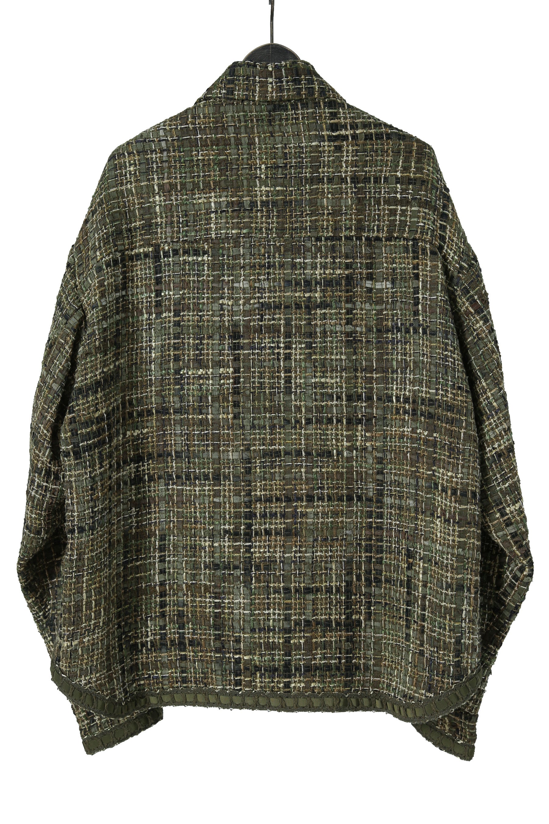 新品 READYMADE レディメイド / 21AW Tweed Shirt Jacket / RE-MX-KH-00-00-189 / size 2 (KHAKAI) シャネル ツイード ジャケット