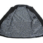 美品 ランバン LANVIN COLLECTION / 希少 パイソン型押し ラムレザー ジャケット カーコート スタンドカラー / size 48 黒