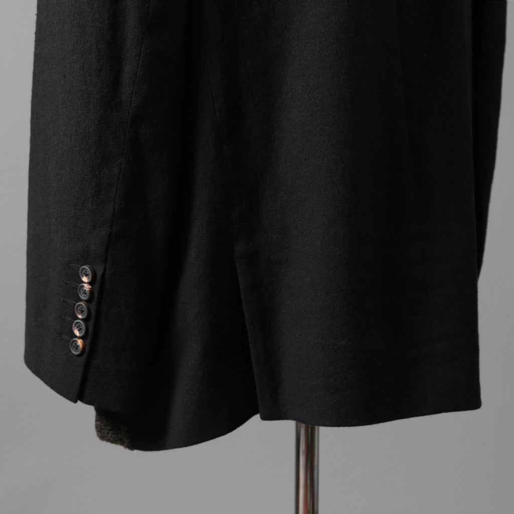 ZIGGY CHEN ジギーチェン / 24AW 美品 Raw-Edge Shoulders Three Button Jacket / ジャケット / 0M2430906 / size 46 (BLACK)
