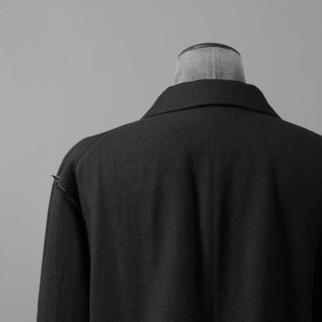 ZIGGY CHEN ジギーチェン / 24AW 美品 Raw-Edge Shoulders Three Button Jacket / ジャケット / 0M2430906 / size 46 (BLACK)