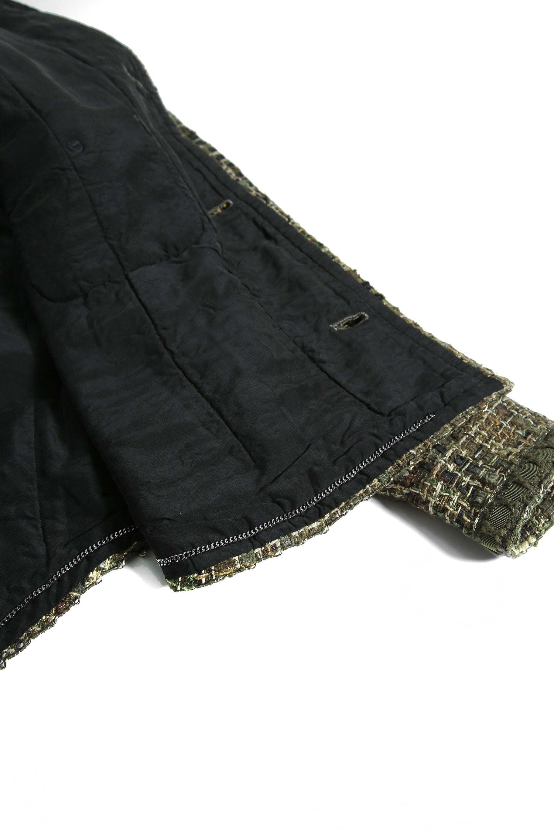 新品 READYMADE レディメイド / 21AW Tweed Shirt Jacket / RE-MX-KH-00-00-189 / size 2 (KHAKAI) シャネル ツイード ジャケット