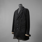 ZIGGY CHEN ジギーチェン / 24AW 美品 Raw-Edge Shoulders Three Button Jacket / ジャケット / 0M2430906 / size 46 (BLACK)