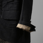 ZIGGY CHEN ジギーチェン / 24AW 美品 Raw-Edge Shoulders Three Button Jacket / ジャケット / 0M2430906 / size 46 (BLACK)
