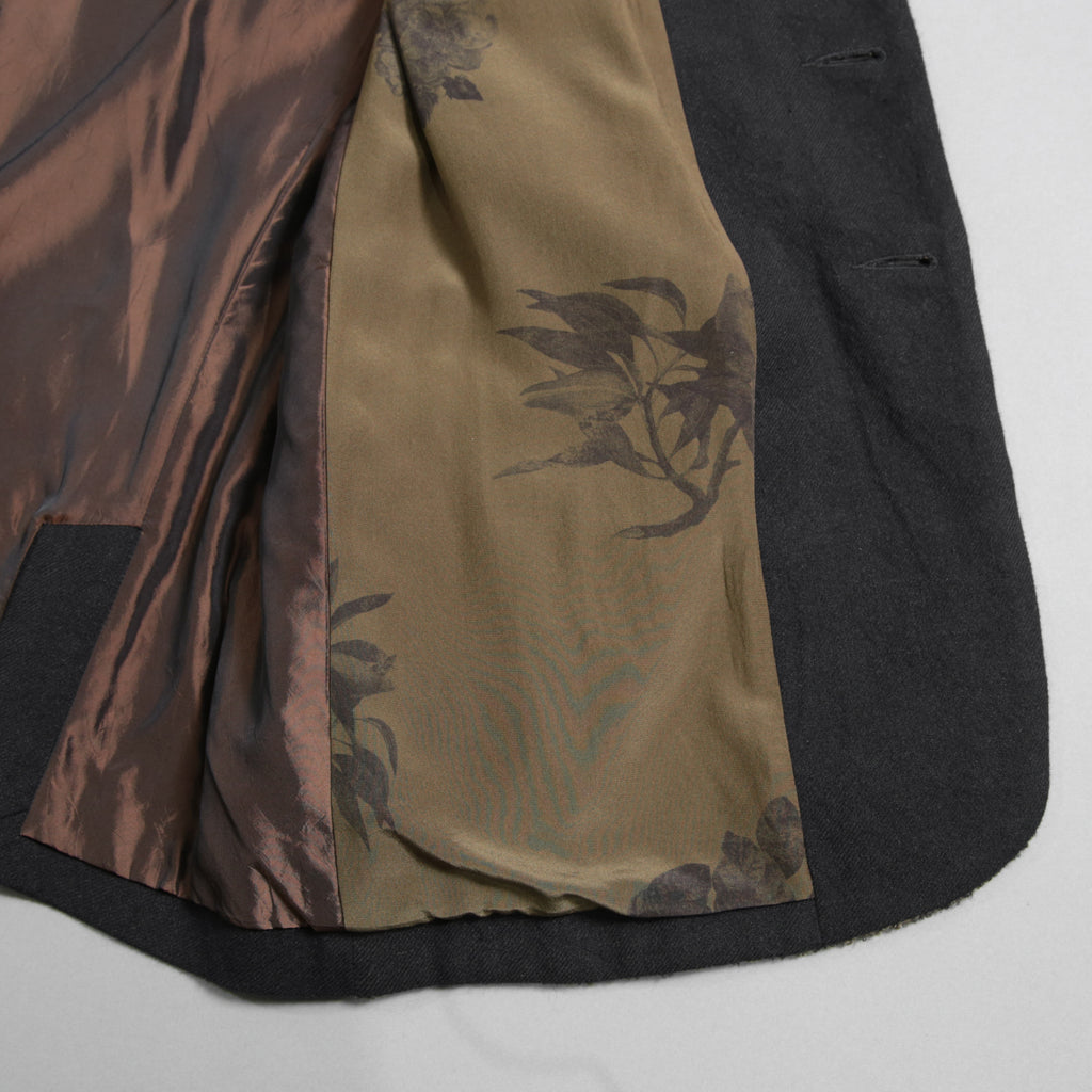 ZIGGY CHEN ジギーチェン / 24AW 美品 Raw-Edge Shoulders Three Button Jacket / ジャケット / 0M2430906 / size 46 (BLACK)