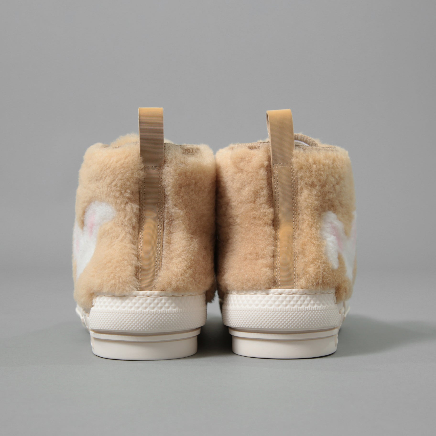 DIOR ディオール × ERL / 23SS ラビットモチーフ シアリング ボア ハイトップ スニーカー B23 / size 38 (BEIGE) シューズ