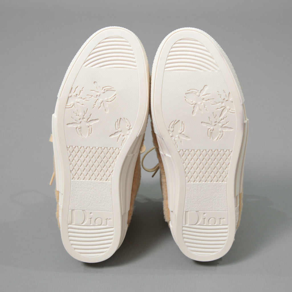 DIOR ディオール × ERL / 23SS ラビットモチーフ シアリング ボア ハイトップ スニーカー B23 / size 38 (BEIGE) シューズ