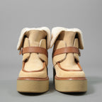 新品 HERMES エルメス / Stiefeletten Hemisphere エミスフェール アンクルブーツ /  ムートン ボア / size 37.5 (24cm) BEIGE