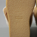 新品 HERMES エルメス / Stiefeletten Hemisphere エミスフェール アンクルブーツ /  ムートン ボア / size 37.5 (24cm) BEIGE