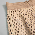 FENDI フェンディ / 19SS ラムレザー パンチング加工 ペンシル スカート / FPD887 A8GP / size 38 (BEIGE)