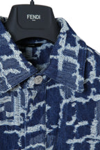 試着のみ FENDI フェンディ / 24SS FF柄 ジャガード織 デニム ジャケット / FW1292AR9N / size 46 (INDIGO) モノグラム