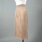 FENDI フェンディ / 19SS ラムレザー パンチング加工 ペンシル スカート / FPD887 A8GP / size 38 (BEIGE)