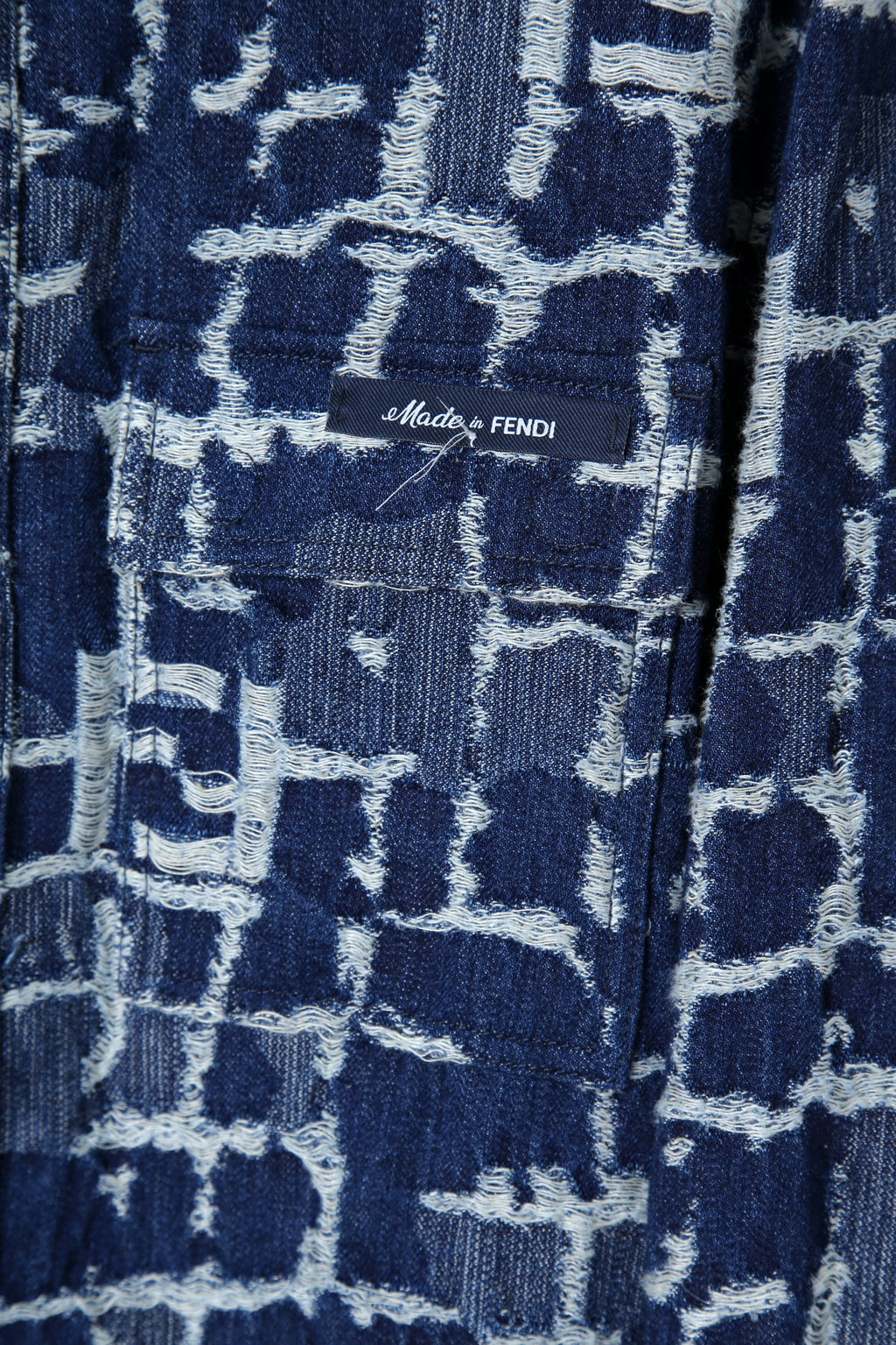 試着のみ FENDI フェンディ / 24SS FF柄 ジャガード織 デニム ジャケット / FW1292AR9N / size 46 (INDIGO) モノグラム