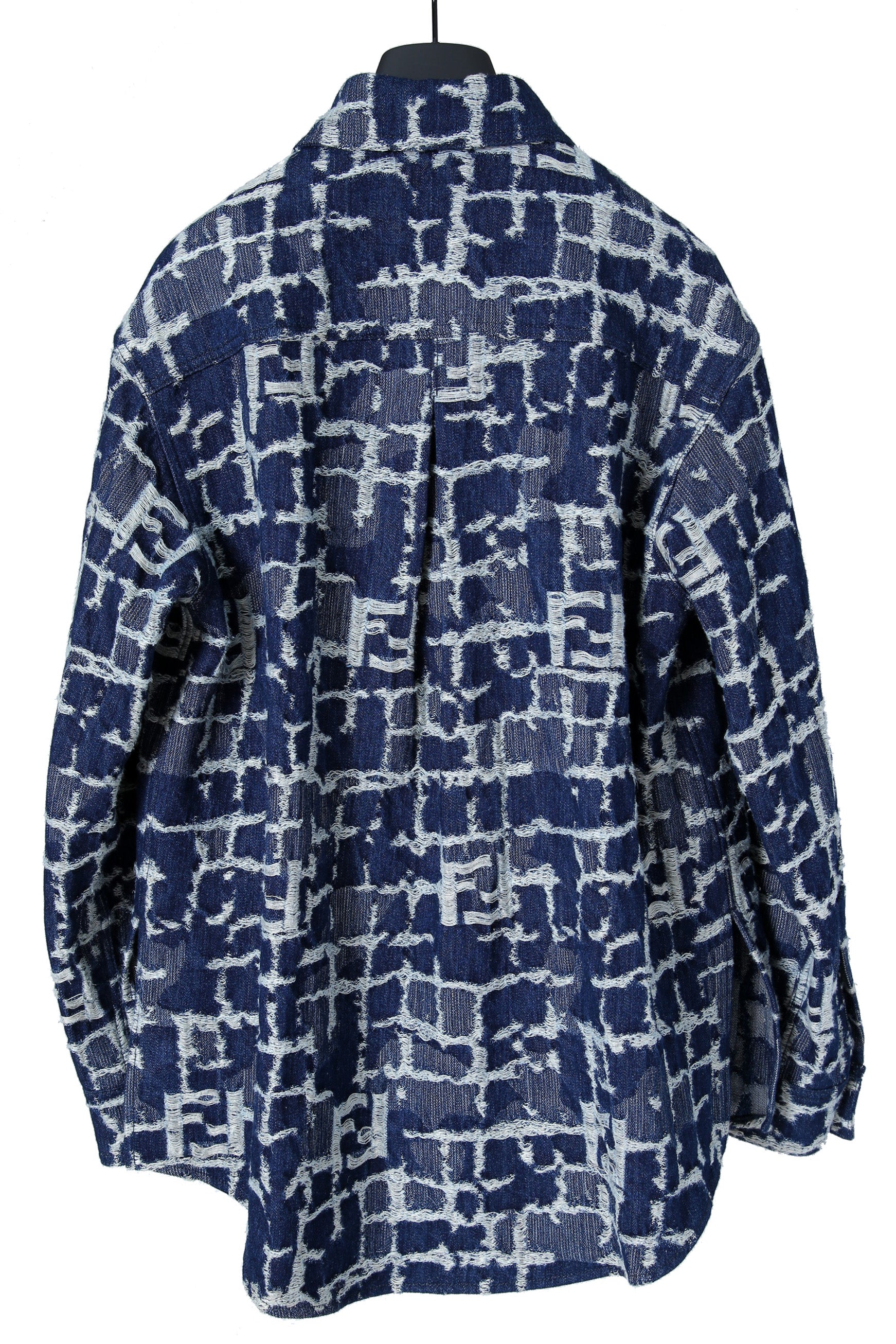 試着のみ FENDI フェンディ / 24SS FF柄 ジャガード織 デニム ジャケット / FW1292AR9N / size 46 (INDIGO) モノグラム