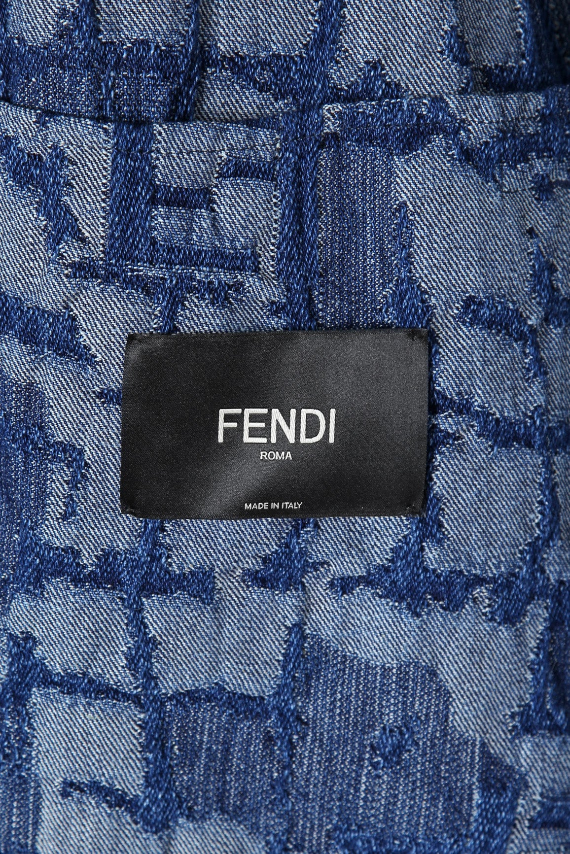 試着のみ FENDI フェンディ / 24SS FF柄 ジャガード織 デニム ジャケット / FW1292AR9N / size 46 (INDIGO) モノグラム