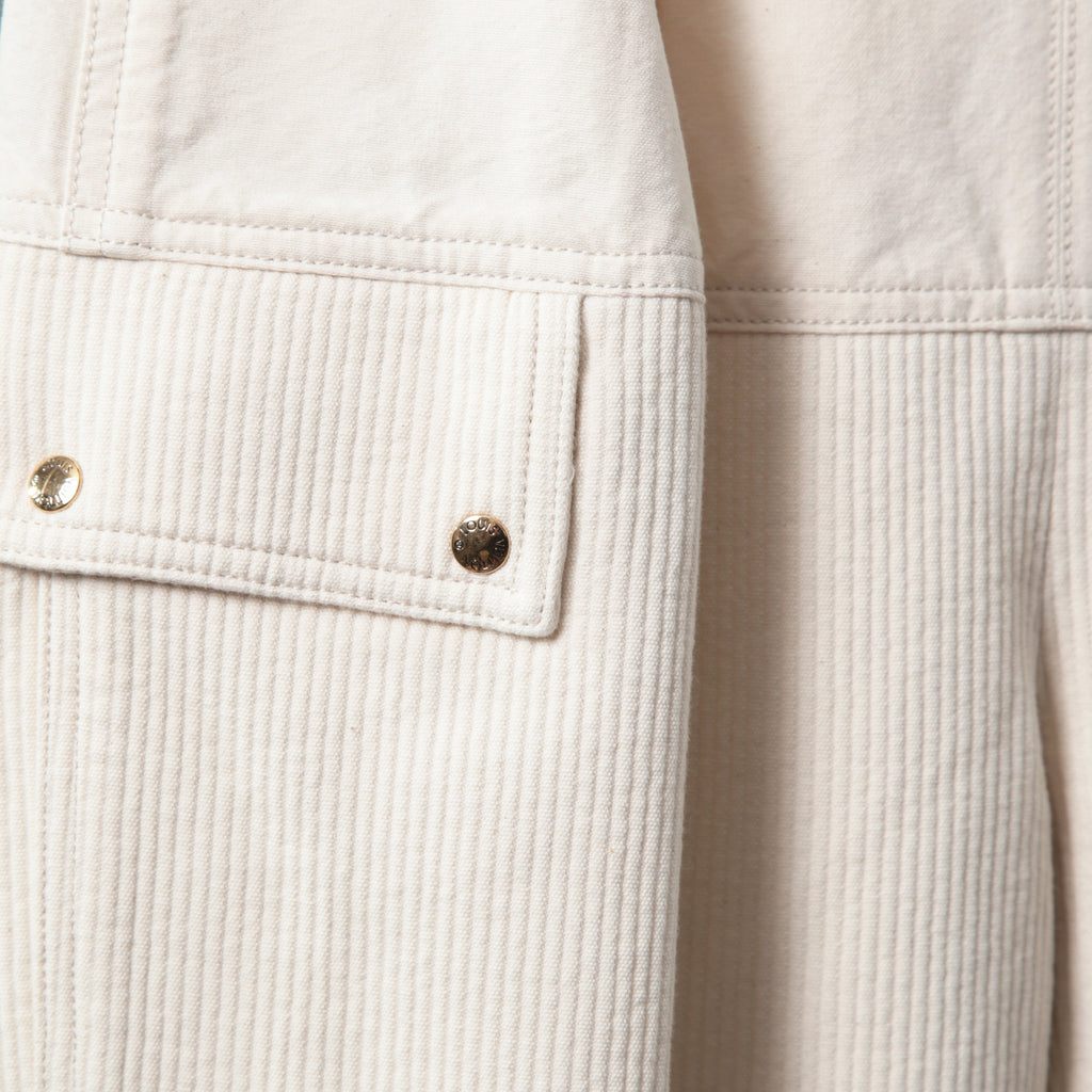 Louis Vuitton ルイヴィトン / 22SS 美品コーデュロイ カーゴ トラウザーズ / RW222J DA8 FNPA15 / size 36 (IVORY WHITE x GOLD)