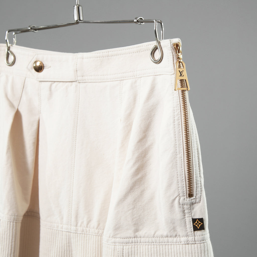 Louis Vuitton ルイヴィトン / 22SS 美品コーデュロイ カーゴ トラウザーズ / RW222J DA8 FNPA15 / size 36 (IVORY WHITE x GOLD)