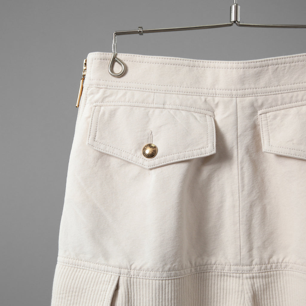 Louis Vuitton ルイヴィトン / 22SS 美品コーデュロイ カーゴ トラウザーズ / RW222J DA8 FNPA15 / size 36 (IVORY WHITE x GOLD)