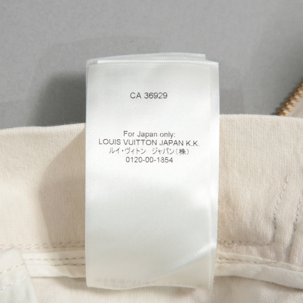 Louis Vuitton ルイヴィトン / 22SS 美品コーデュロイ カーゴ トラウザーズ / RW222J DA8 FNPA15 / size 36 (IVORY WHITE x GOLD)