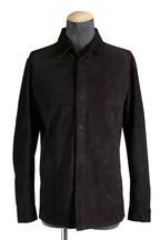 新品 イサムカタヤマバックラッシュ / 24SS JP WET WHITE CALF / REVERSE LEATHER SHIRT JACKET / Size M (BLACK)