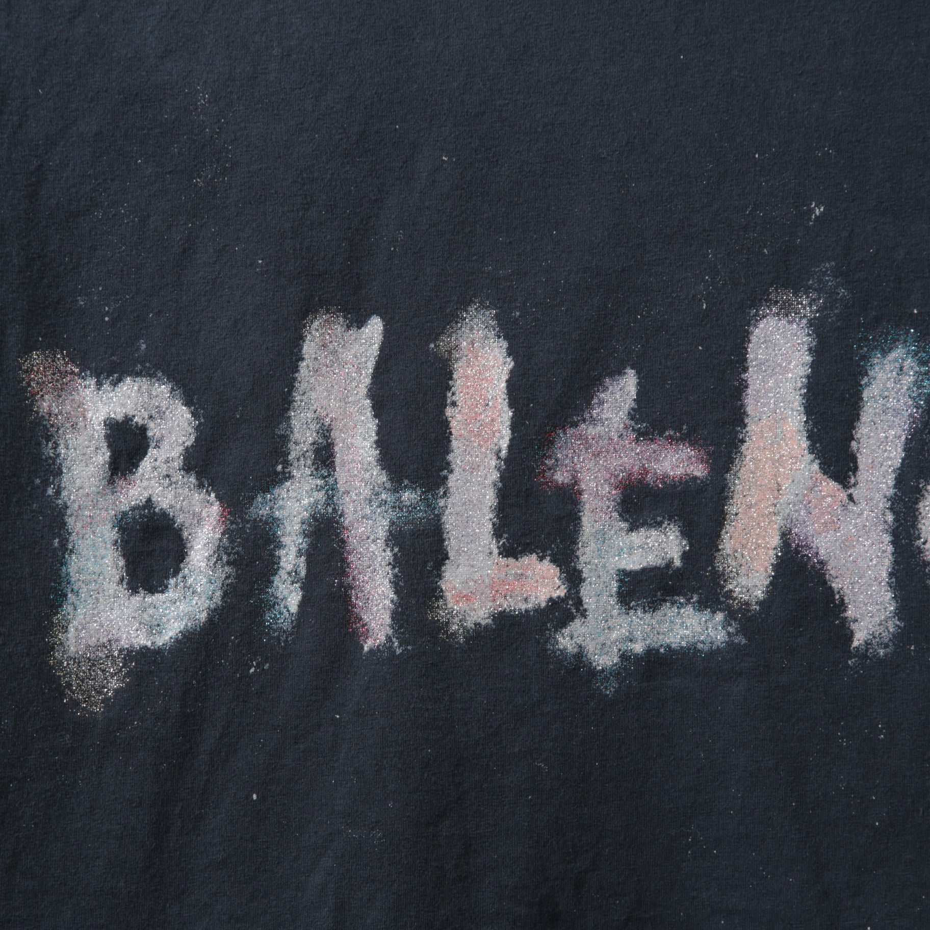 BALENCIAGA バレンシアガ / 24SS 美品 ネイルポリッシュ クロップド Tシャツ / 半袖 / size 2 (M) FADE BLACK ユニセックス