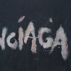 BALENCIAGA バレンシアガ / 24SS 美品 ネイルポリッシュ クロップド Tシャツ / 半袖 / size 2 (M) FADE BLACK ユニセックス