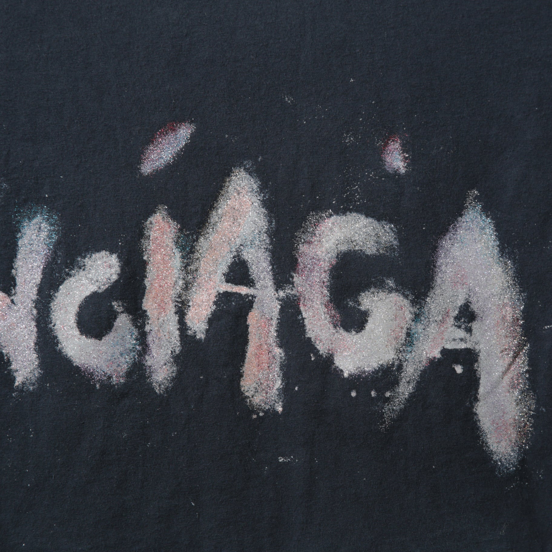 BALENCIAGA バレンシアガ / 24SS 美品 ネイルポリッシュ クロップド Tシャツ / 半袖 / size 2 (M) FADE BLACK ユニセックス