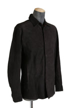 新品 イサムカタヤマバックラッシュ / 24SS JP WET WHITE CALF / REVERSE LEATHER SHIRT JACKET / Size M (BLACK)