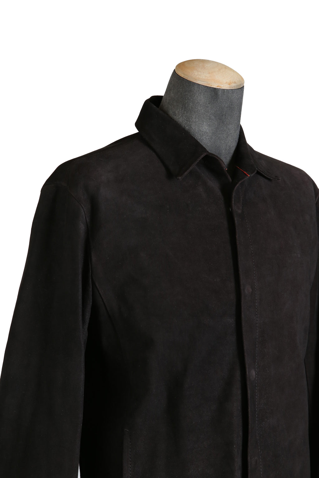 新品 イサムカタヤマバックラッシュ / 24SS JP WET WHITE CALF / REVERSE LEATHER SHIRT JACKET / Size M (BLACK)