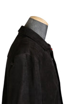 新品 イサムカタヤマバックラッシュ / 24SS JP WET WHITE CALF / REVERSE LEATHER SHIRT JACKET / Size M (BLACK)