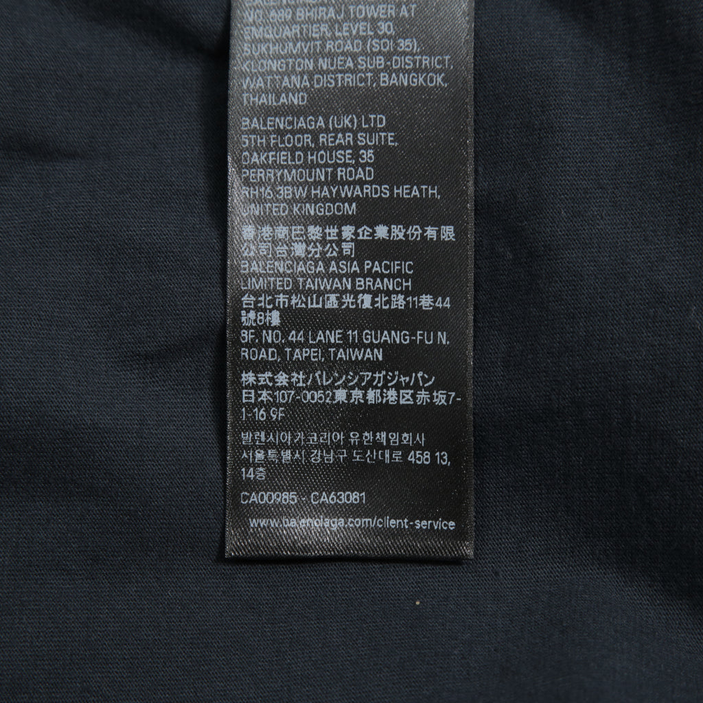 BALENCIAGA バレンシアガ / 24SS 美品 ネイルポリッシュ クロップド Tシャツ / 半袖 / size 2 (M) FADE BLACK ユニセックス