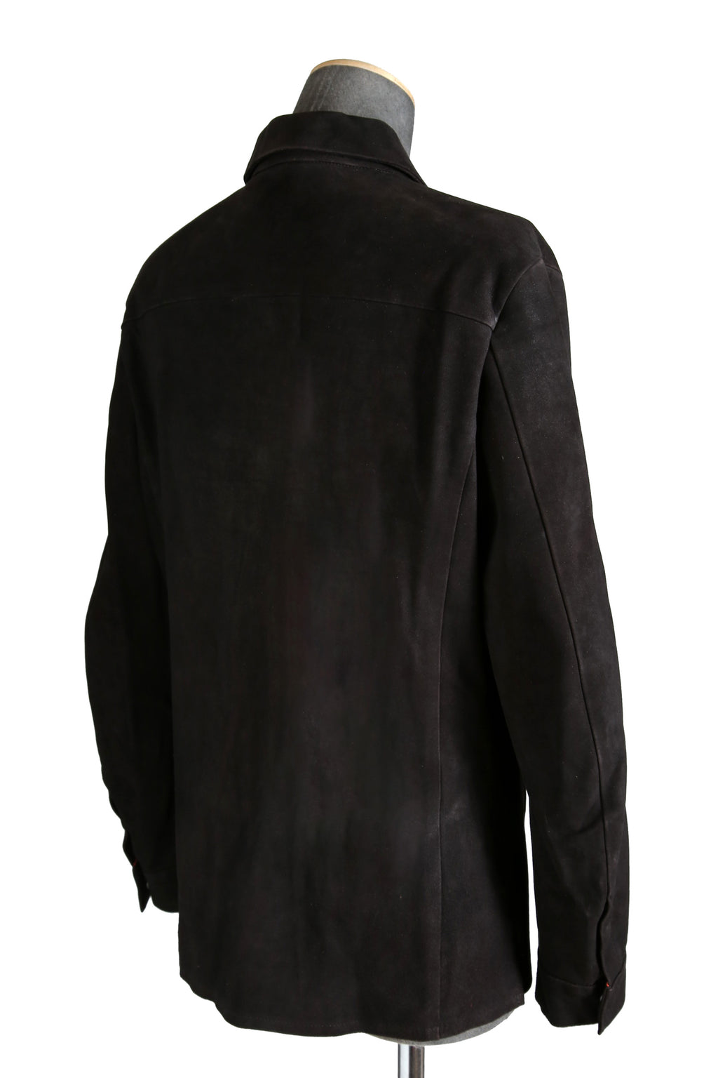 新品 イサムカタヤマバックラッシュ / 24SS JP WET WHITE CALF / REVERSE LEATHER SHIRT JACKET / Size M (BLACK)