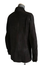 新品 イサムカタヤマバックラッシュ / 24SS JP WET WHITE CALF / REVERSE LEATHER SHIRT JACKET / Size M (BLACK)