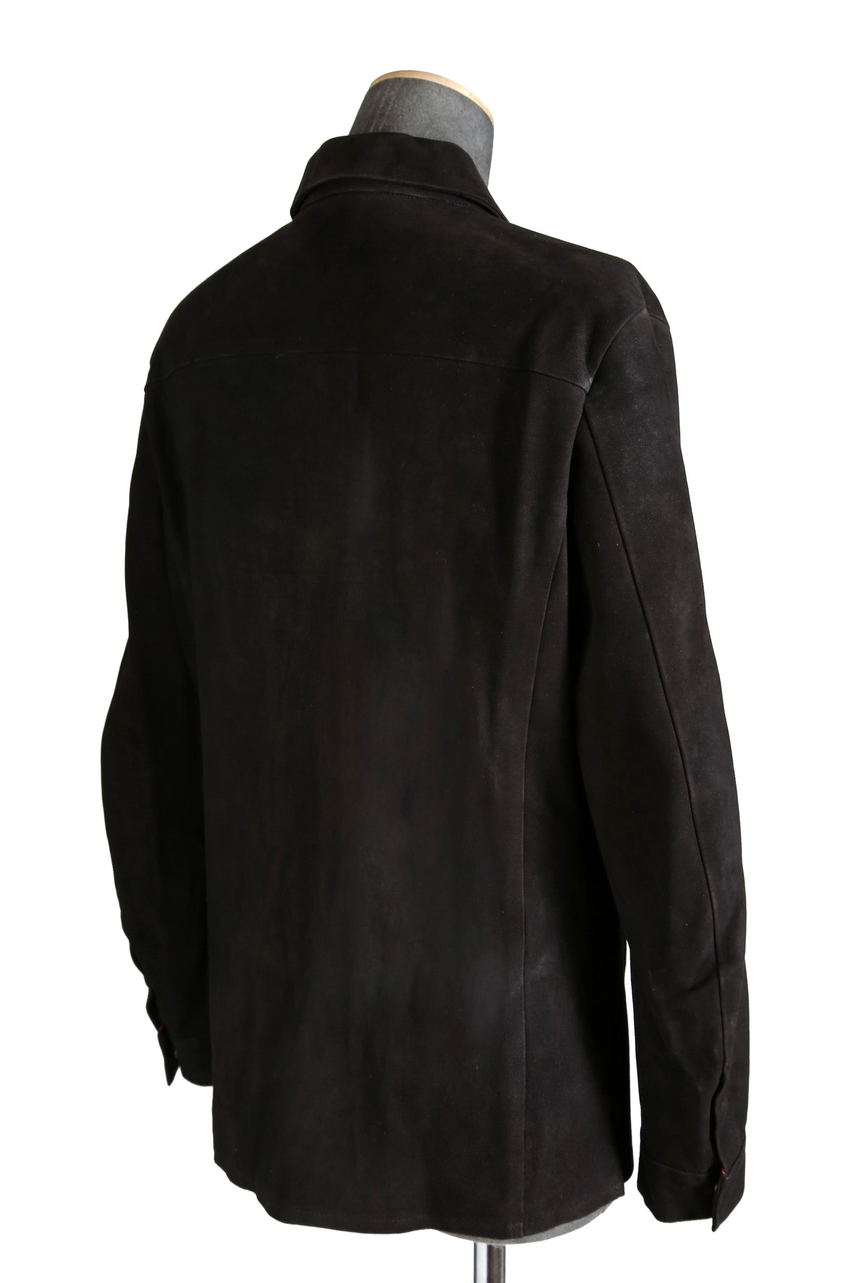 新品 イサムカタヤマバックラッシュ / 24SS JP WET WHITE CALF / REVERSE LEATHER SHIRT JACKET / Size M (BLACK)