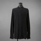 RICK OWENS リックオウエンス / 23FW LUXOR期 / 美品 シルクスナップ シャツ / 長袖シャツ / RU02C7290-CC / size 48 (BLACK)