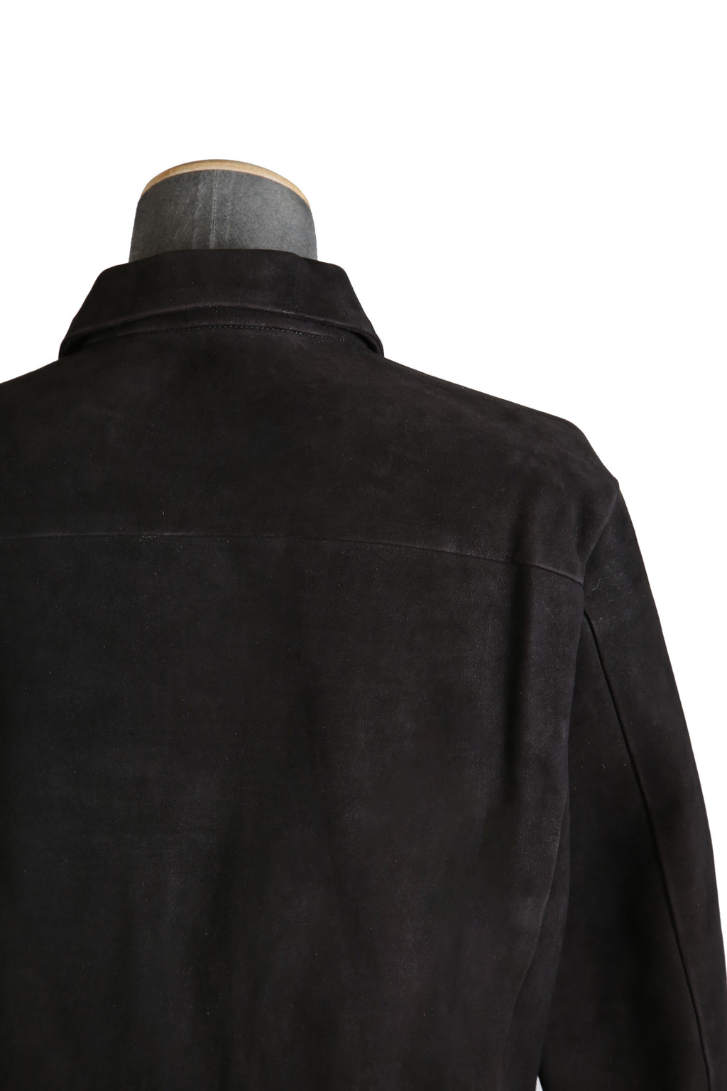 新品 イサムカタヤマバックラッシュ / 24SS JP WET WHITE CALF / REVERSE LEATHER SHIRT JACKET / Size M (BLACK)