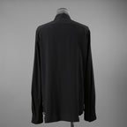 RICK OWENS リックオウエンス / 23FW LUXOR期 / 美品 シルクスナップ シャツ / 長袖シャツ / RU02C7290-CC / size 48 (BLACK)