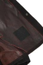 新品 イサムカタヤマバックラッシュ / 24SS JP WET WHITE CALF / REVERSE LEATHER SHIRT JACKET / Size M (BLACK)