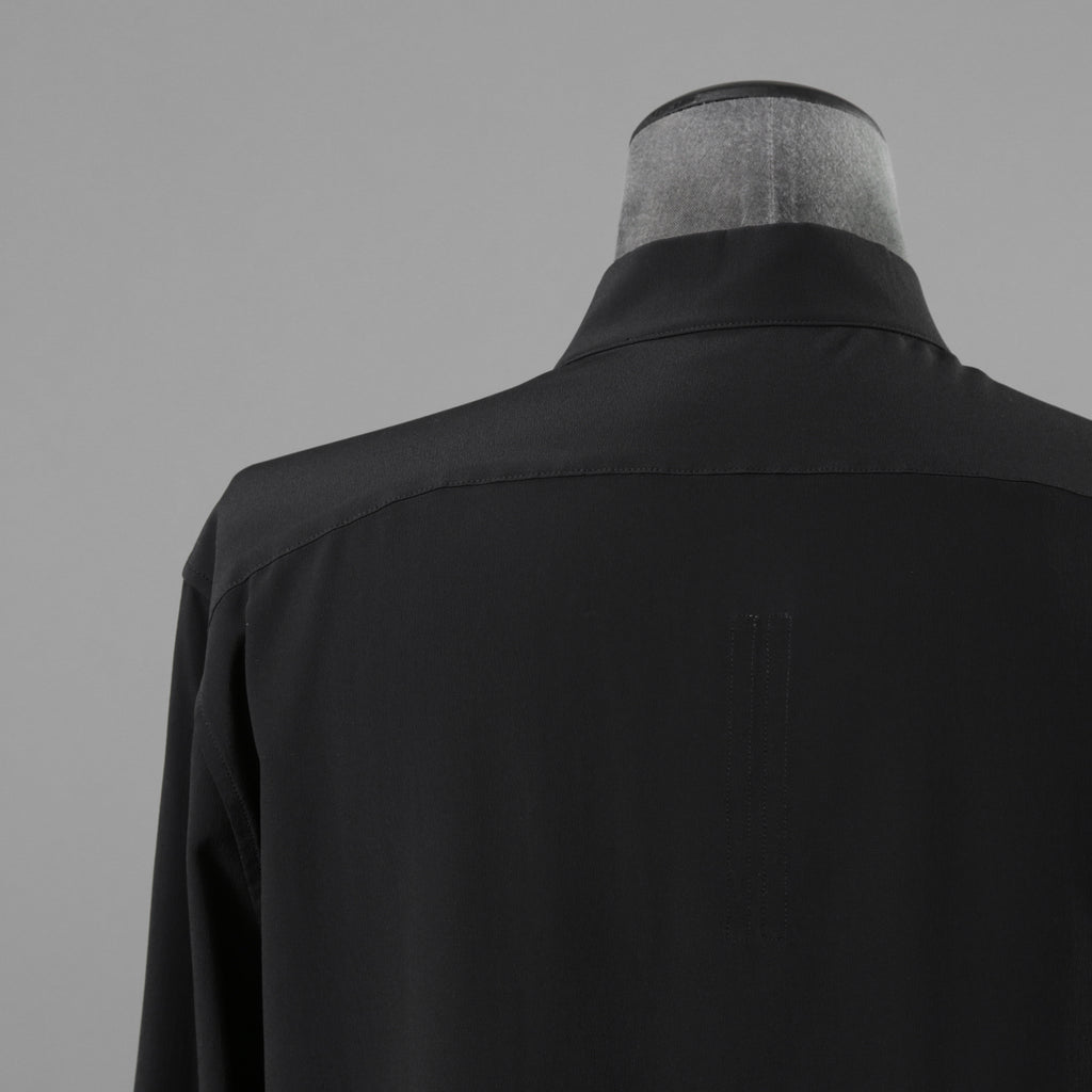 RICK OWENS リックオウエンス / 23FW LUXOR期 / 美品 シルクスナップ シャツ / 長袖シャツ / RU02C7290-CC / size 48 (BLACK)