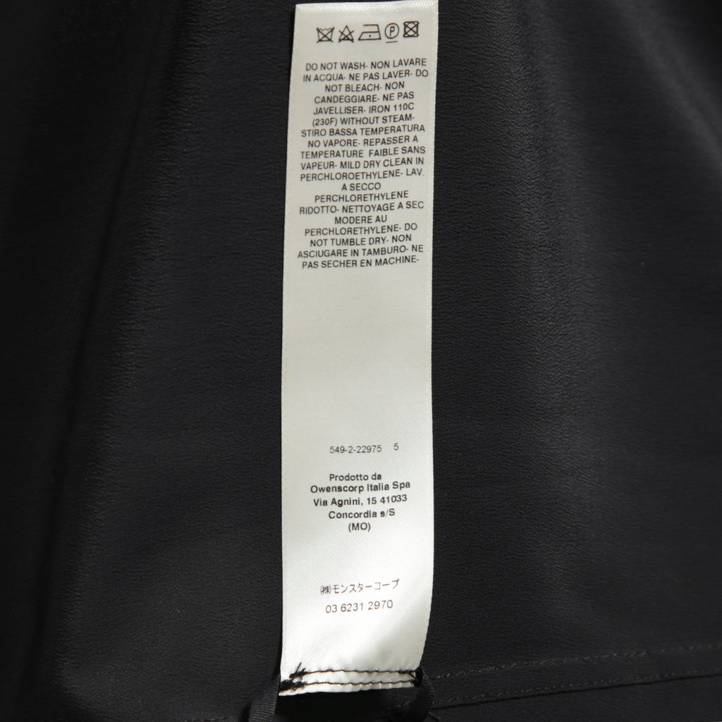 RICK OWENS リックオウエンス / 23FW LUXOR期 / 美品 シルクスナップ シャツ / 長袖シャツ / RU02C7290-CC / size 48 (BLACK)