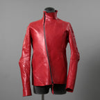 超希少カラー 未使用 LEON EMANUEL BLANCK レオンエマニュエルブランク / Distortion Aviator Jacket / GUIDI Horse Leather / size 48 (RED) レザー ジャケット