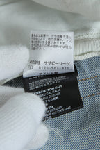 美品 AMIRI アミリ / MX1 バンダナ 蛇腹 リペア加工 ストレッチ デニム スキニー パンツ / size 28 (XS) LIGHT INDIGO